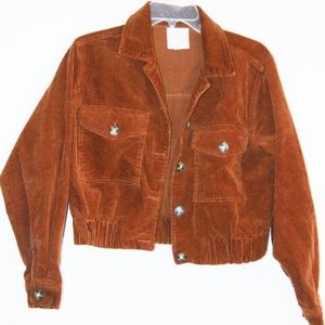 Francesca's Corduroy Jacket - Tgla - Copper Brown Size Small - EUC